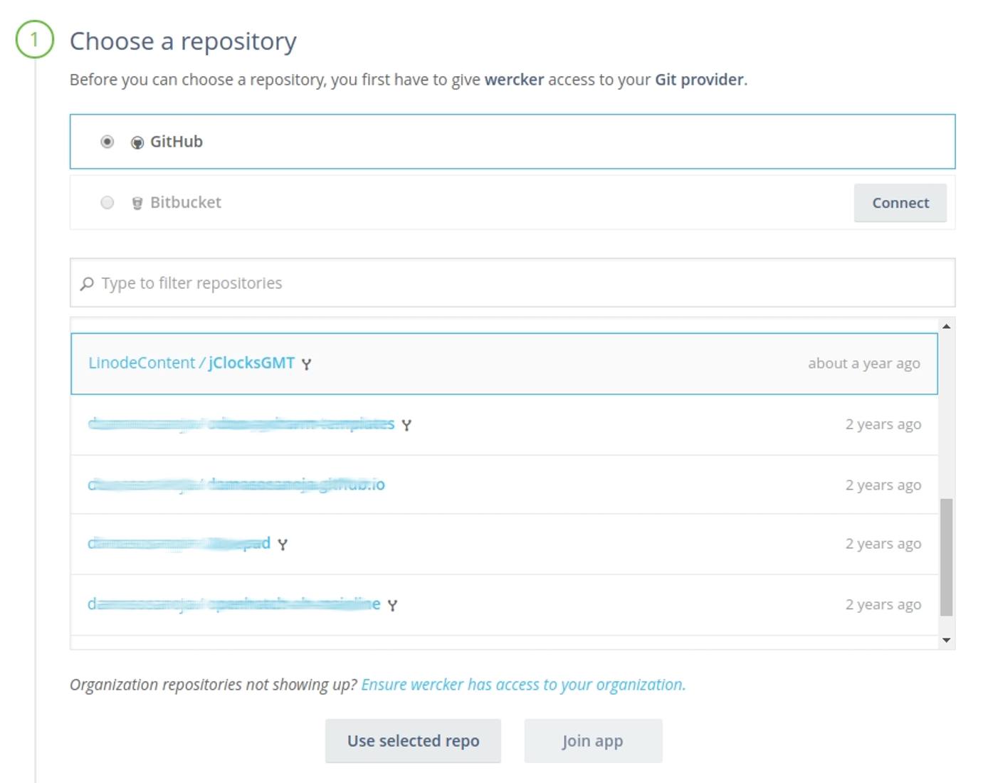 Choose repository